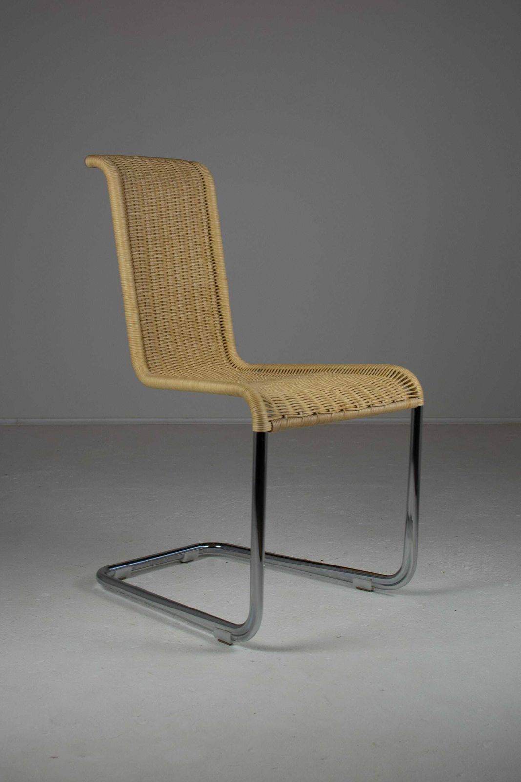 B20 Cane And Chrome Cantilever Dining Chairs By Axel Bruchhäuser For Tecta Set Of 4 photo vinterior