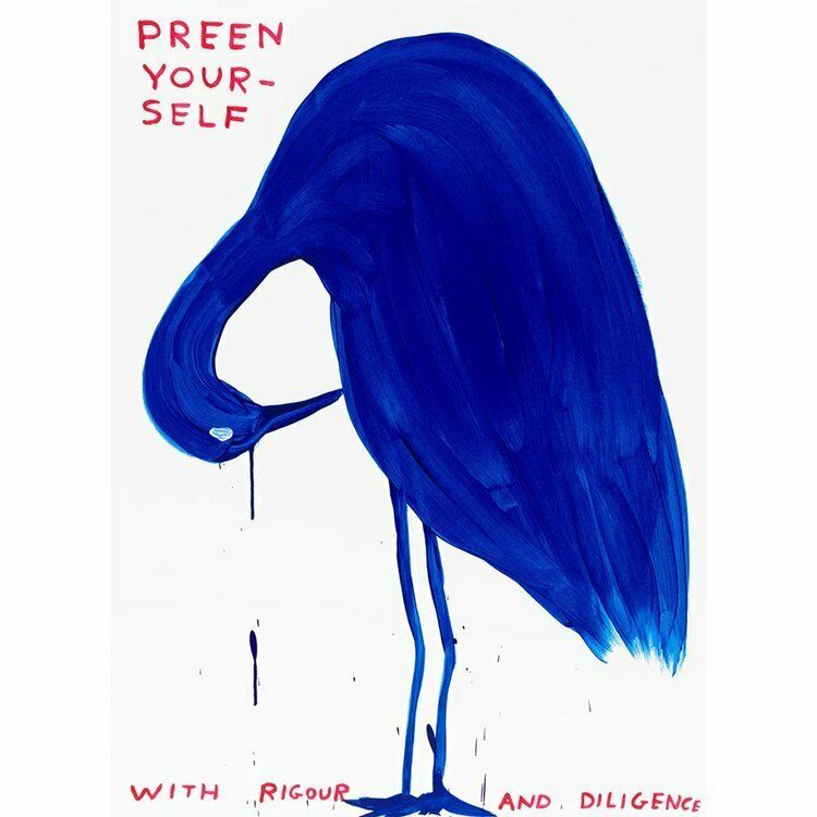 David Shrigley, 'Preen Yourself With Rigour And Diligence', 2023
