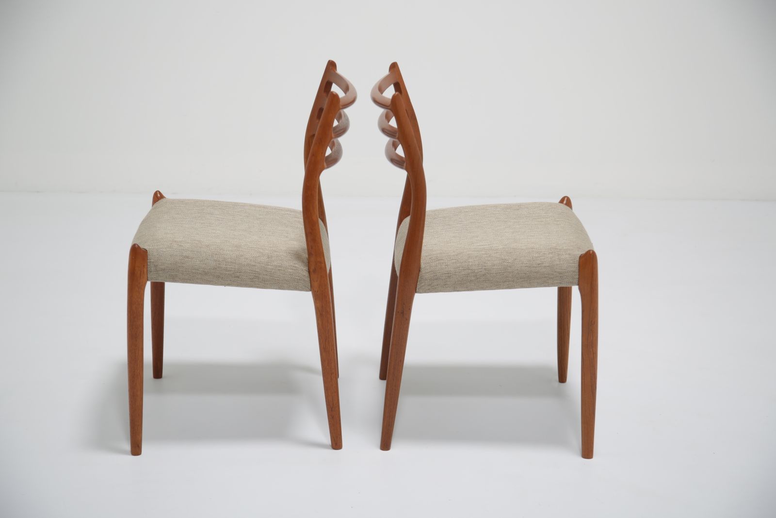Furniture Vintage Set Of 8 Danish Teak Dining Chairs Model 78 By Niels Otto Moller, 1960s photo