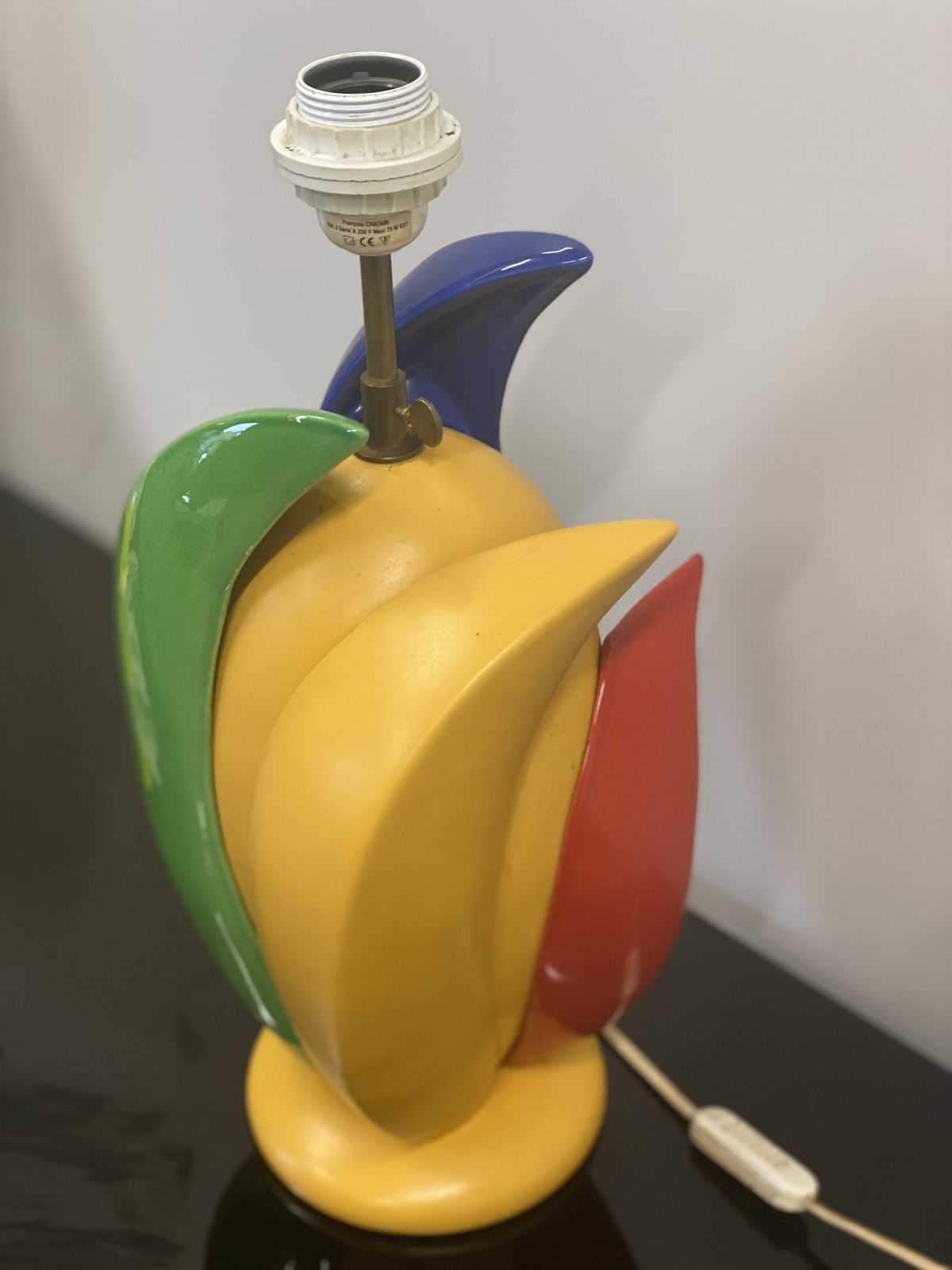 Multicoloured Francois Chatain Table Lamp, 1980s photo Lighting