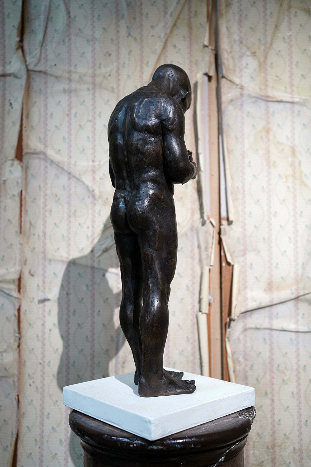 Beth Carter; The Petal Repairer; Bronze Resin & Jesmonite Base; 3/15 photo vinterior
