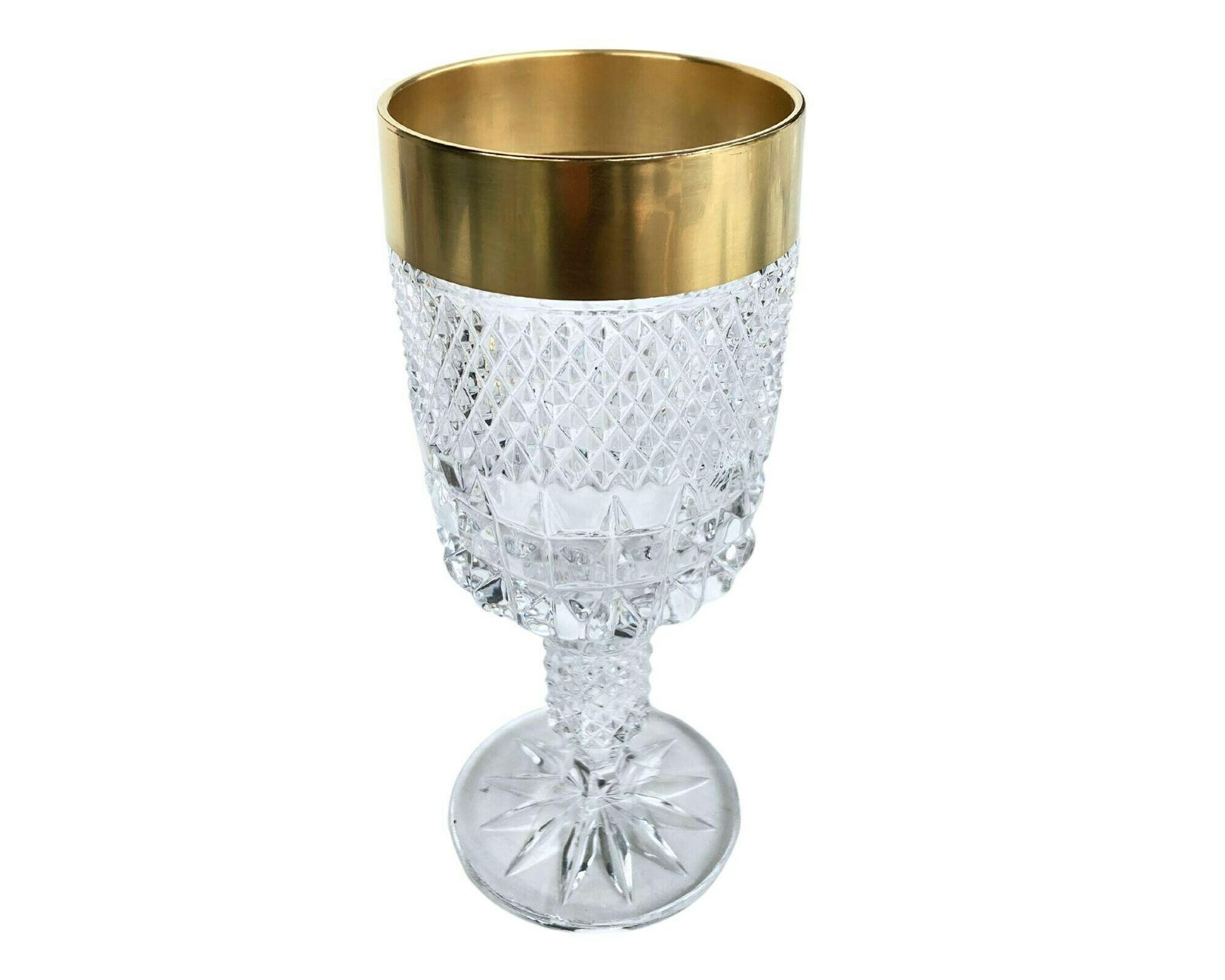 Kristallen Wijnglazen | 4 Stuks | 24 Karaats Goud | Bijzonder Decoratief Ontwerp photo vinterior