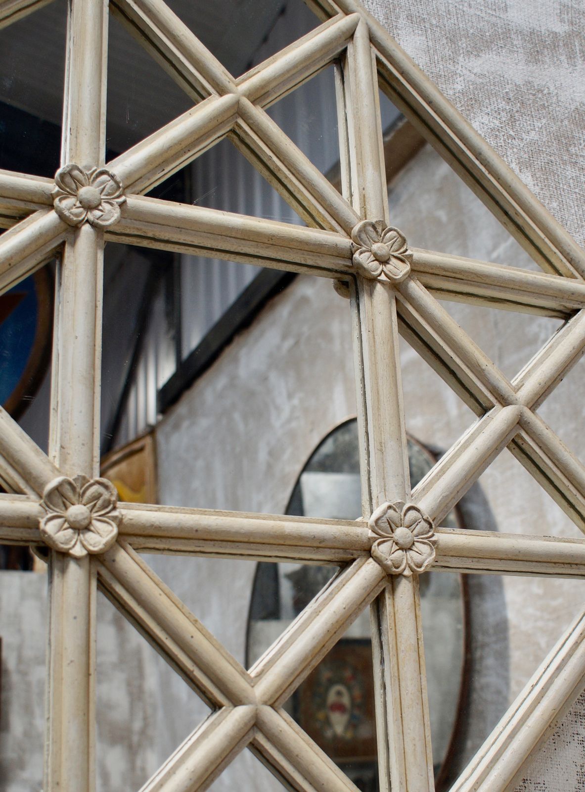 photo buy Scottish Turn Of The Century Astra Glaze Window Mirror