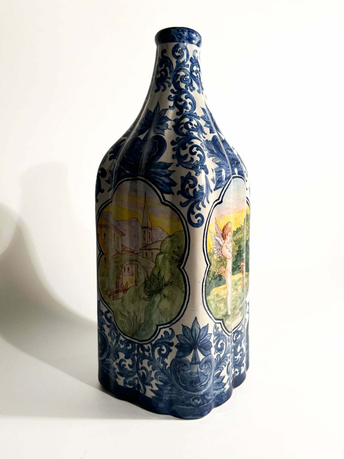 Hand Painted Savona Ceramic Vase From The 1940s photo 298.0
