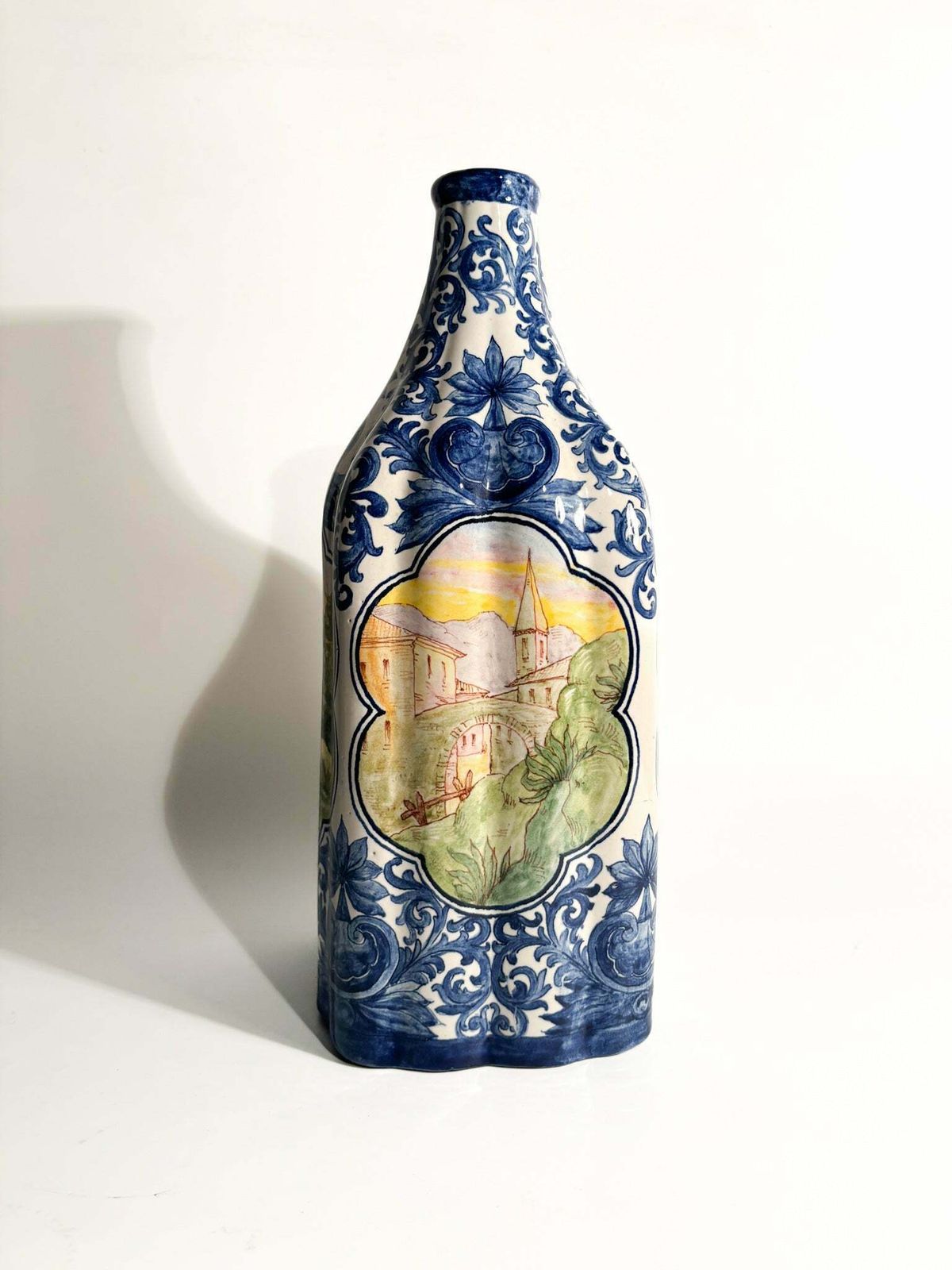 Hand Painted Savona Ceramic Vase From The 1940s photo vinterior