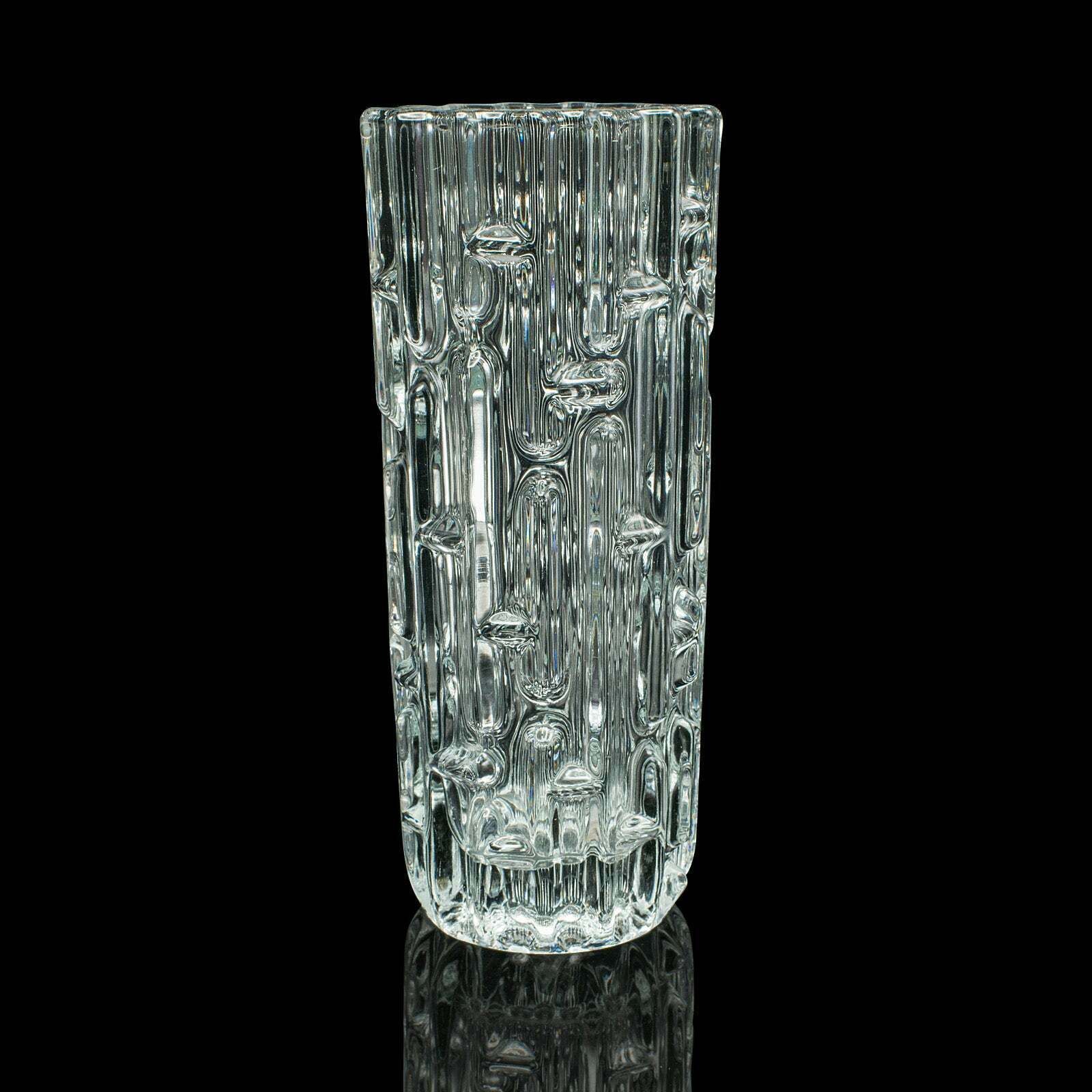 Vintage Designer Vase, Czech, Bohemian Art Glass, Flower Sleeve, Mid Century photo 225.0