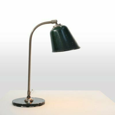 Vintage Industral Metal Desk Lamp, France, 1920s