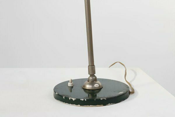 Vintage Industral Metal Desk Lamp, France, 1920s photo vintage