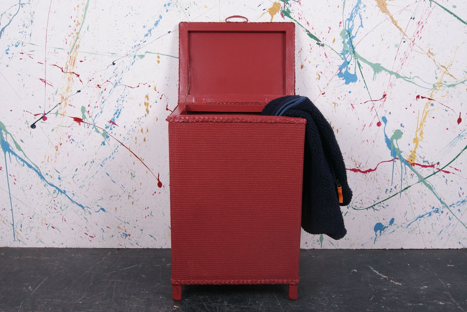 Laundry Basket Customised In Eating Room Red photo furniture