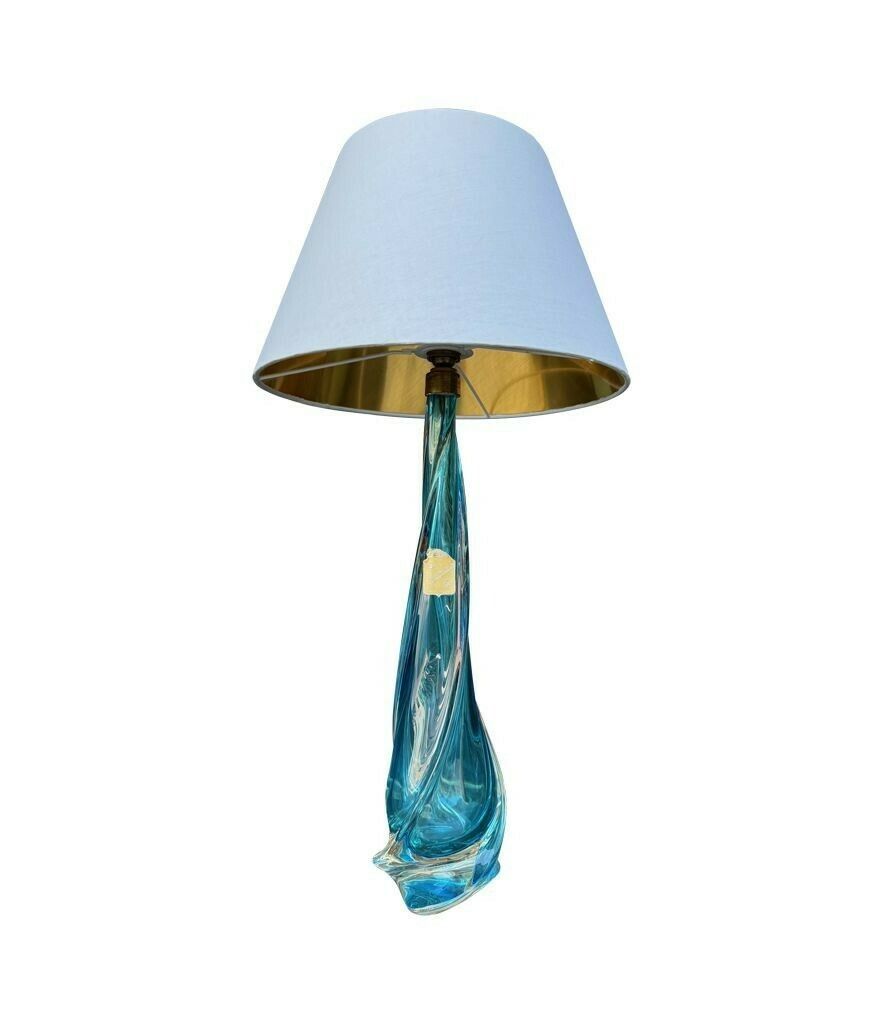 A Large Murno Turquoise Glass Lamp By Chambord Et Toso photo 1100.0