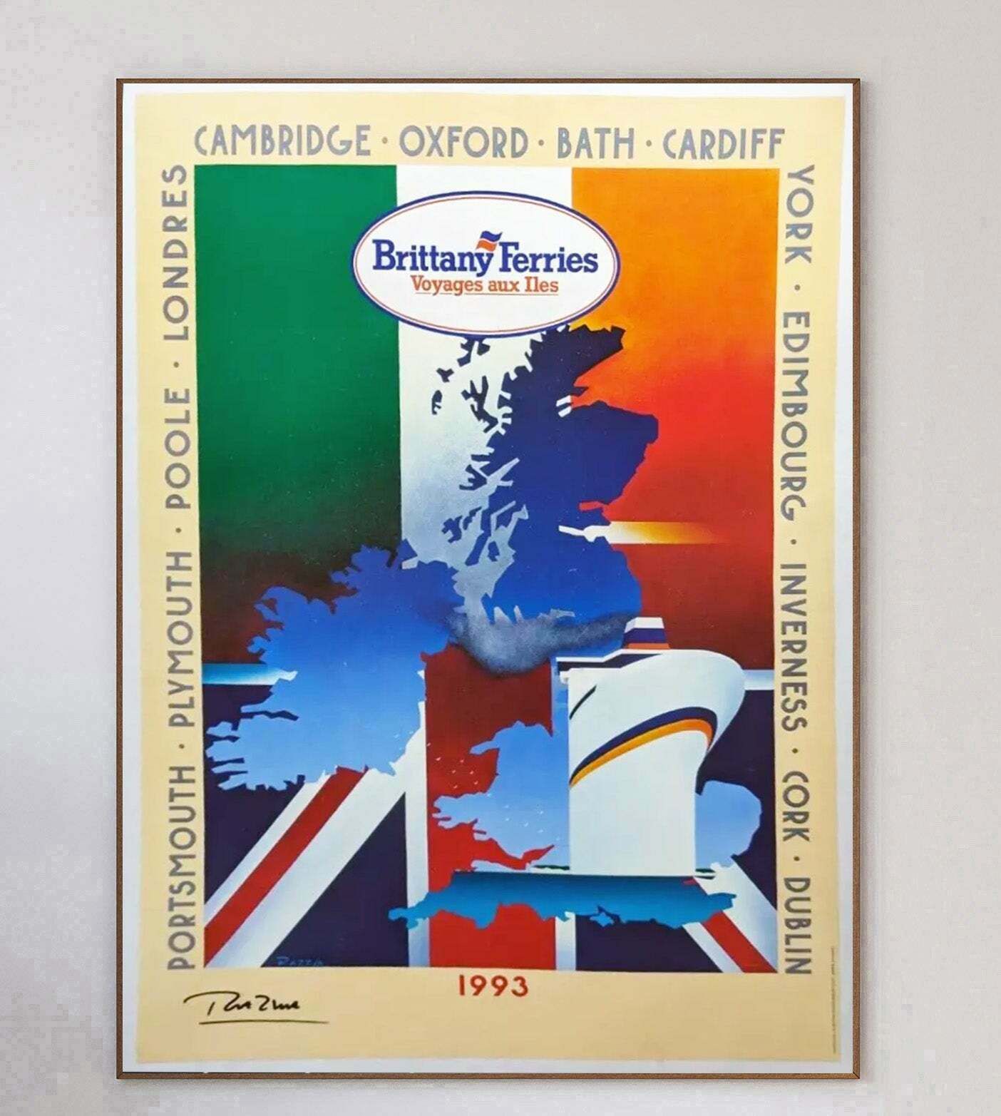 Brittany Ferries   Razzia  , Original Vintage Poster photo 877.0