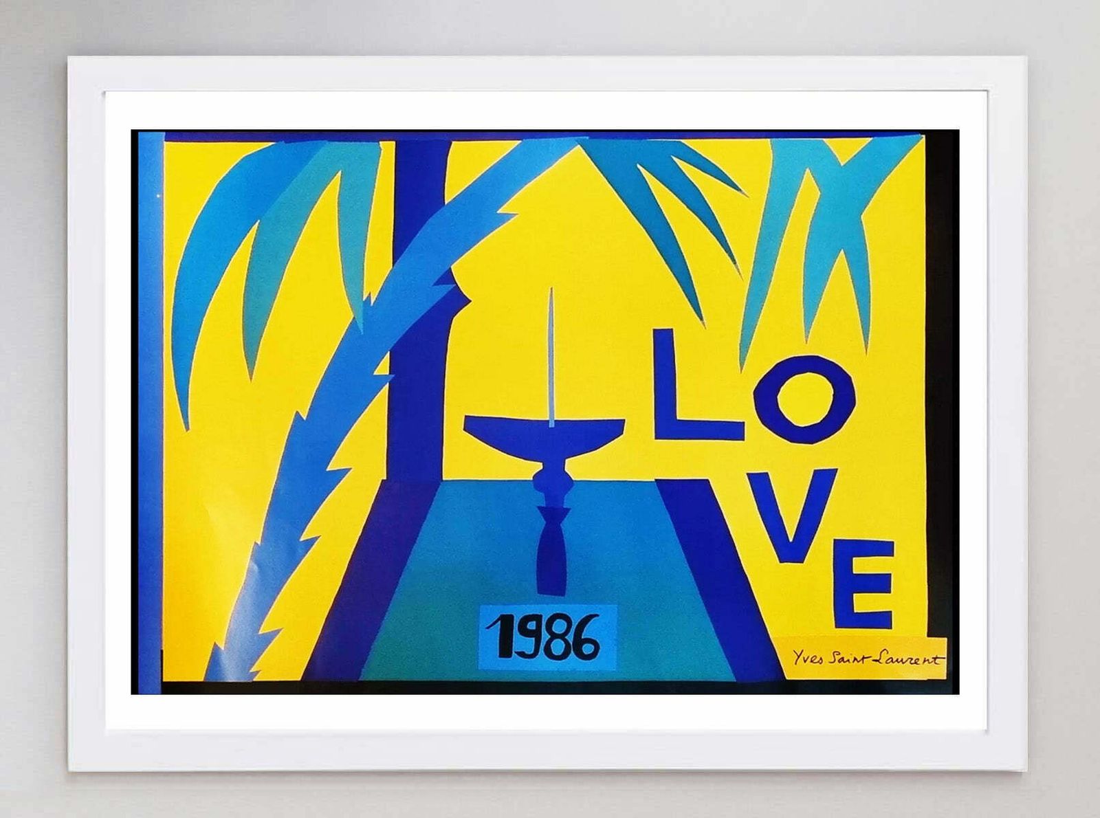 Yves Saint Laurent   Love 1986 Original Vintage Poster photo for sale