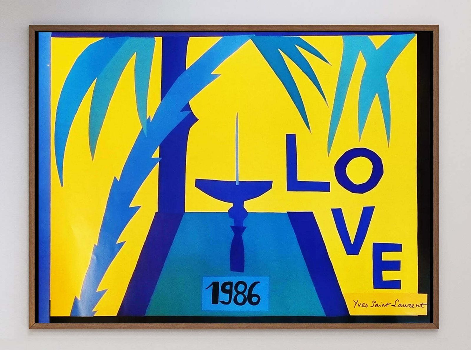 Yves Saint Laurent   Love 1986 Original Vintage Poster photo 1500.0