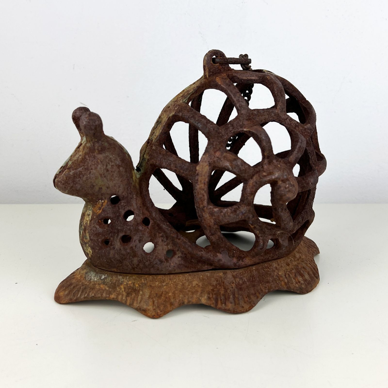 Antique Snail Japanese Lantern, Cast Iron Snail Lantern photo for sale