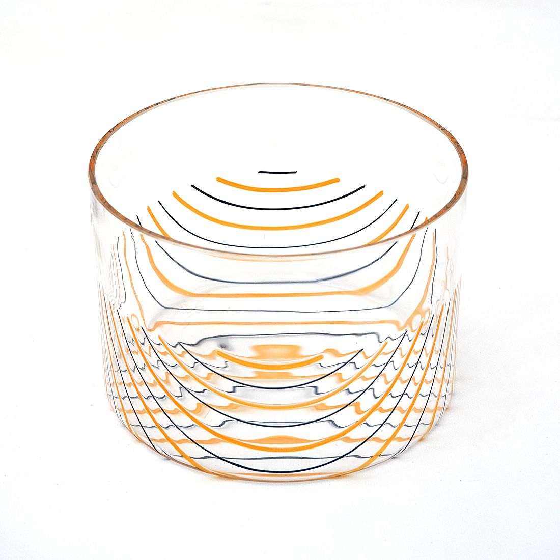 Transparent Vase With Stripes By Rosanna Toso For Fratelli Toso, 1970s