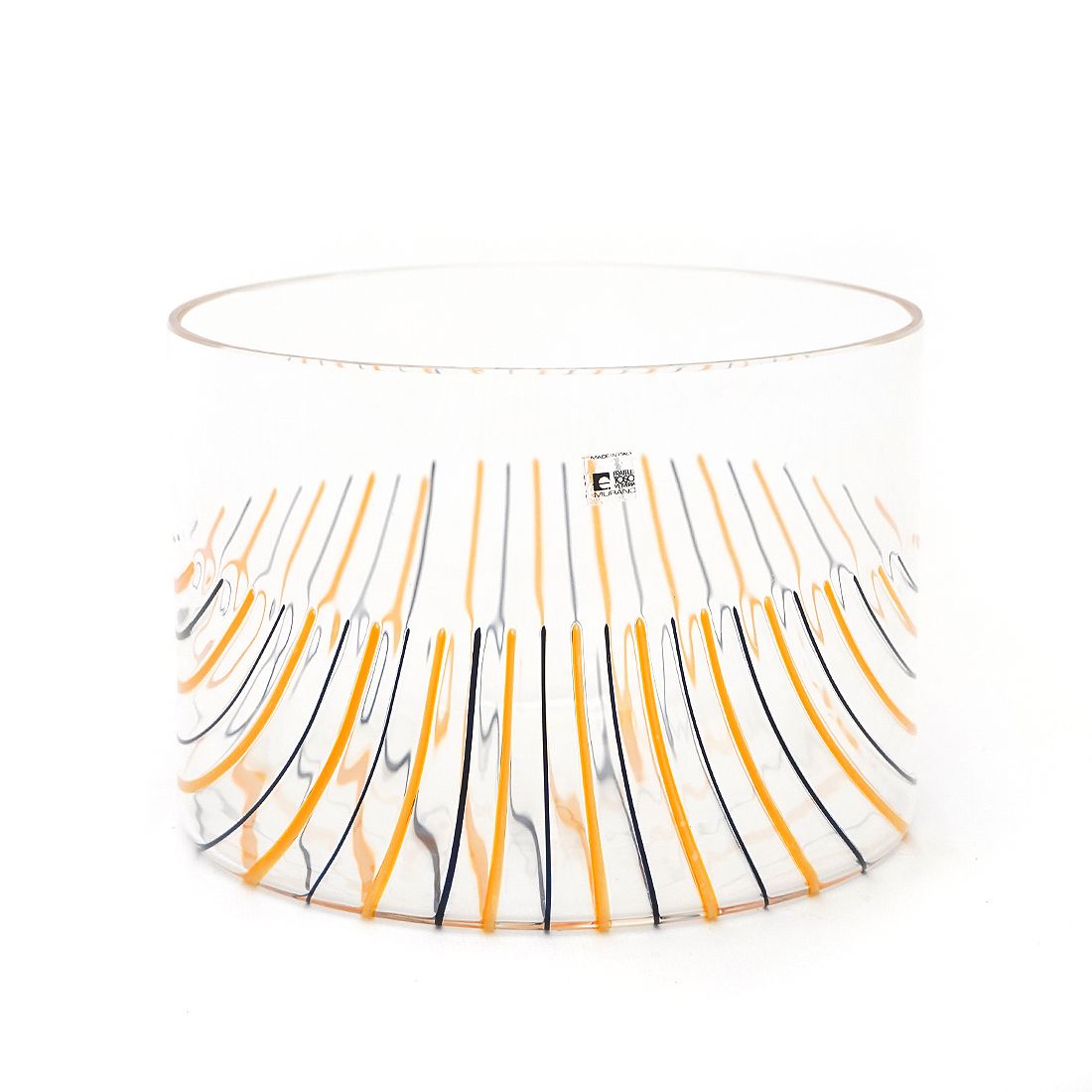 Transparent Vase With Stripes By Rosanna Toso For Fratelli Toso, 1970s photo buy