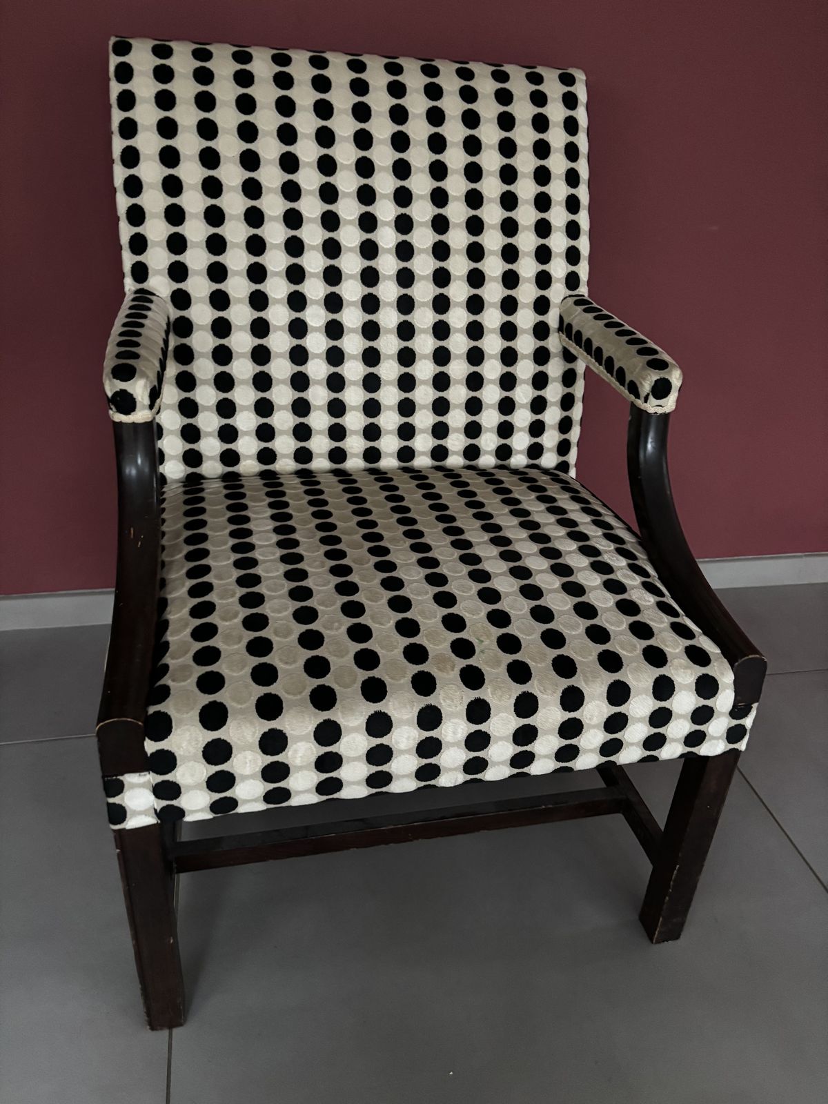 Georgian Library Armchair Rehupholstered