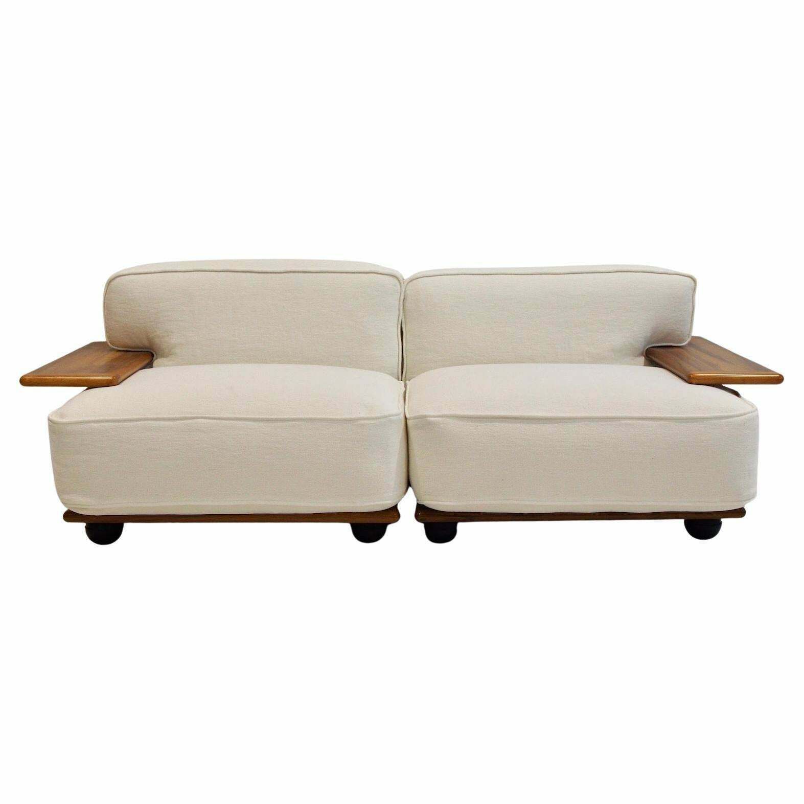 Mario Bellini For Cassina Modular Sofa Pianura In White Fabric