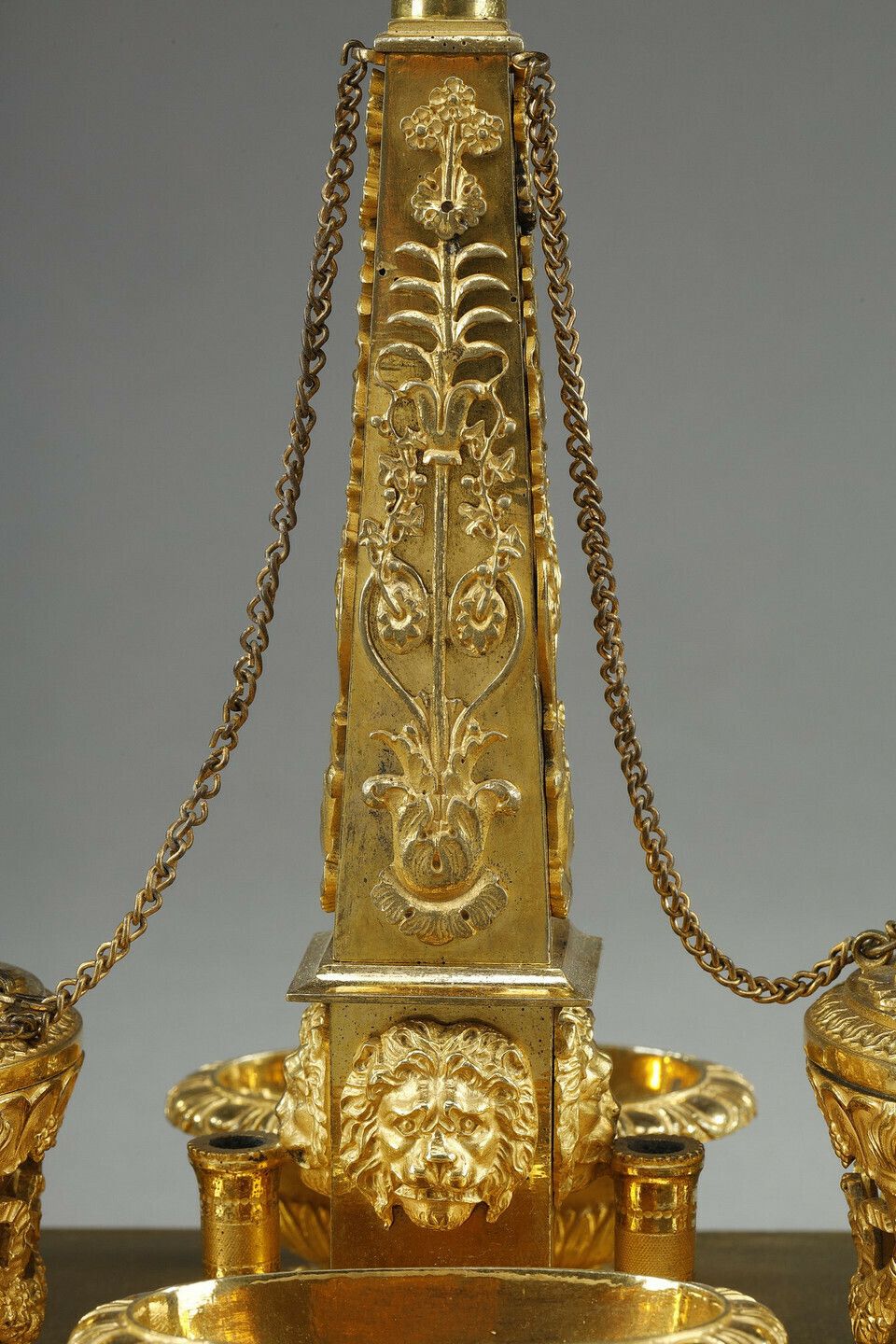 photo furniture Empire Period Gilt Bronze Obelisk Inkwell