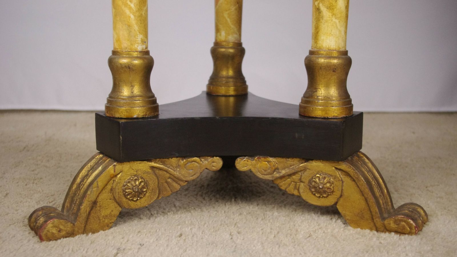Pair Of Ebonised And Parcel Gilt Occasional Tables With Granite Tops photo buy