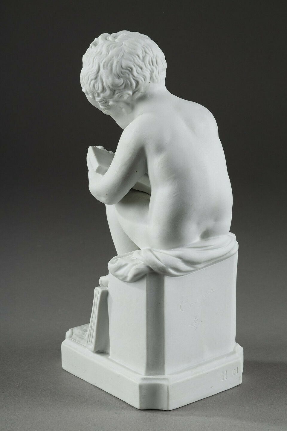 Two Subjects At Biscuit Representing The Child Reading And The Child Drawing. photo buy