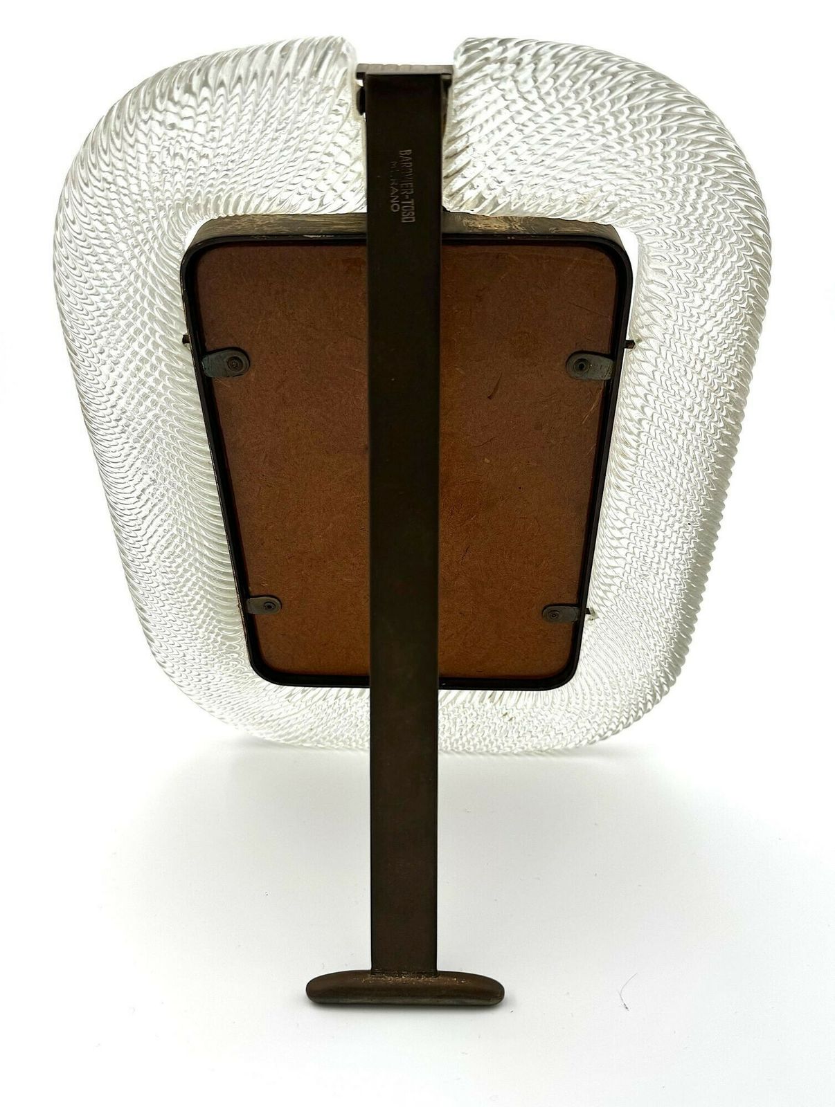 An Orignal 1940s Murano Glass And Brass Picture Frame By Barovier And Toso photo vinterior