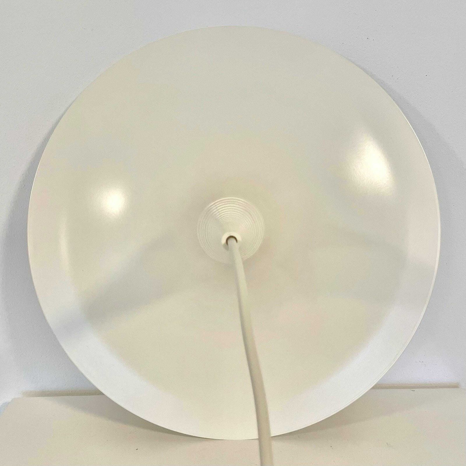 Danish Postmodern Large White Trumpet "Verona" Ceiling Lamp In Metal   Design By Ad Van Berlo For Knud Christensen Electric In The 1980s photo buy