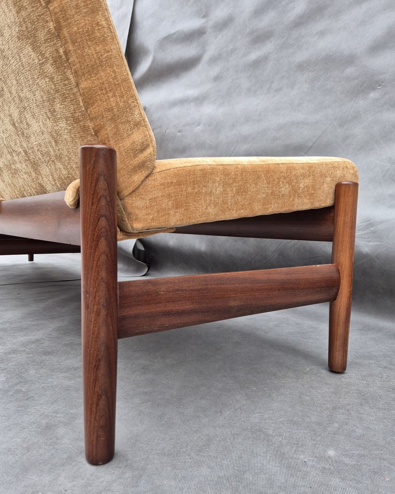 Teakwood Sofa Saga By Gunnar Sørlie, Scandinavian Mid Century 1960s photo vintage