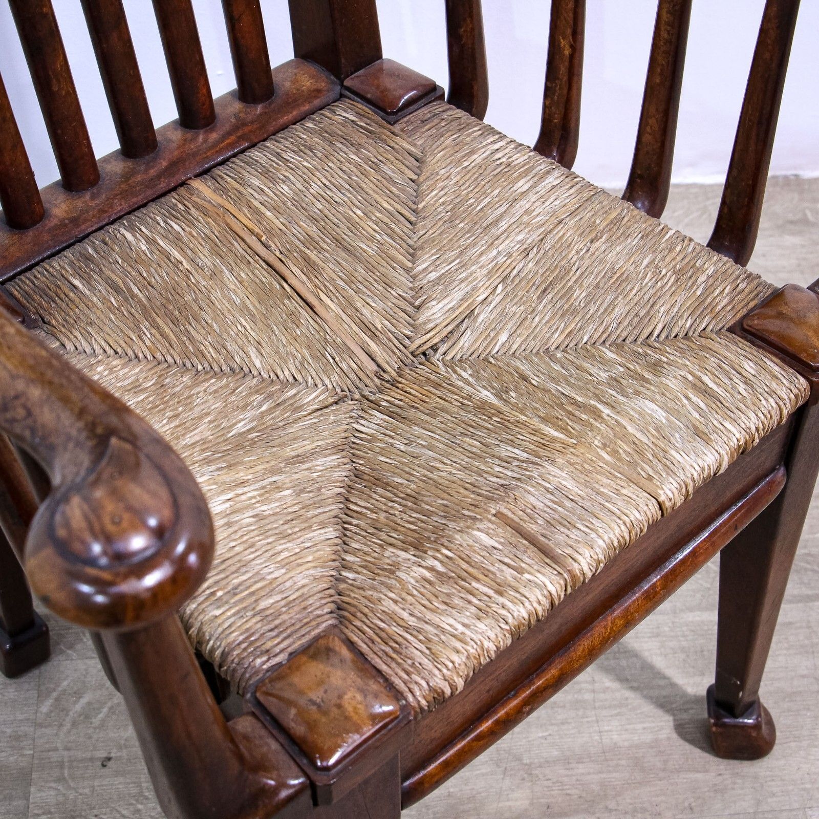 19th Century Rush Seated American Armchair photo 680.0