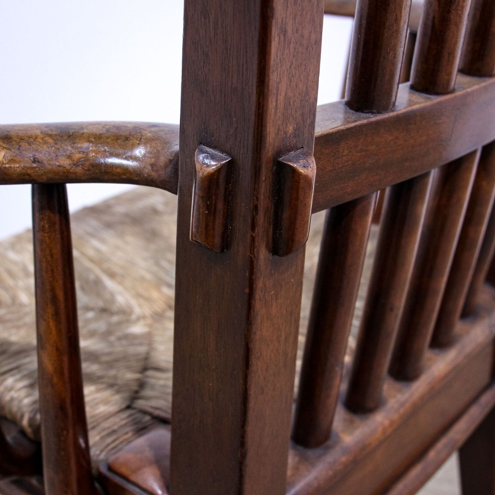 photo furniture 19th Century Rush Seated American Armchair