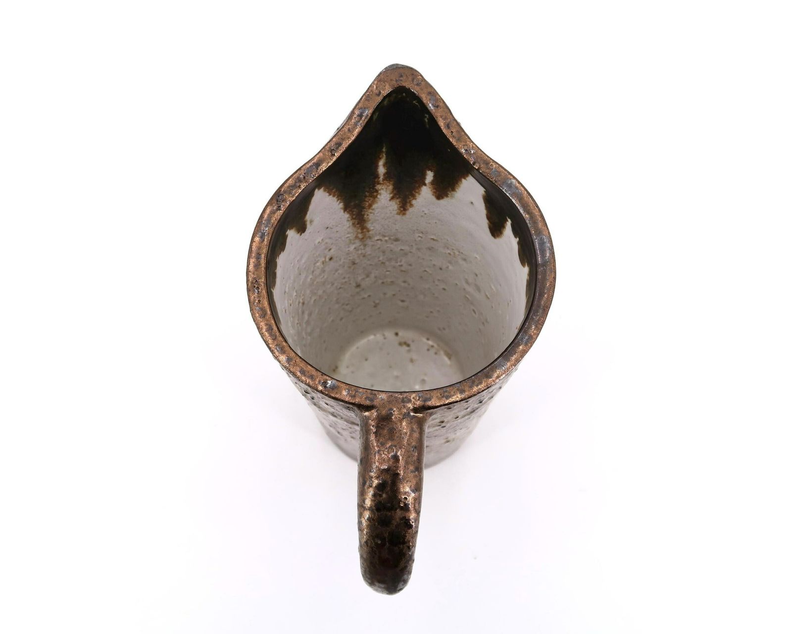photo furniture French Golden Bronze Modernist Ceramic Pitcher, 1950s / Denyse Gatard And Georges Jouve Style
