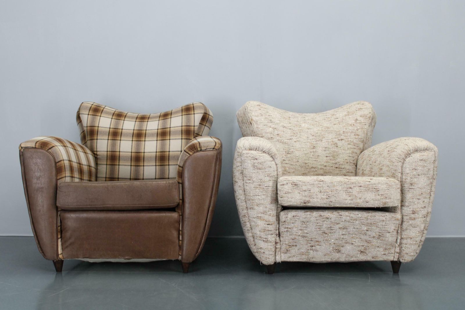 1940s Pair Of Large Italian Club Armchairs photo furniture