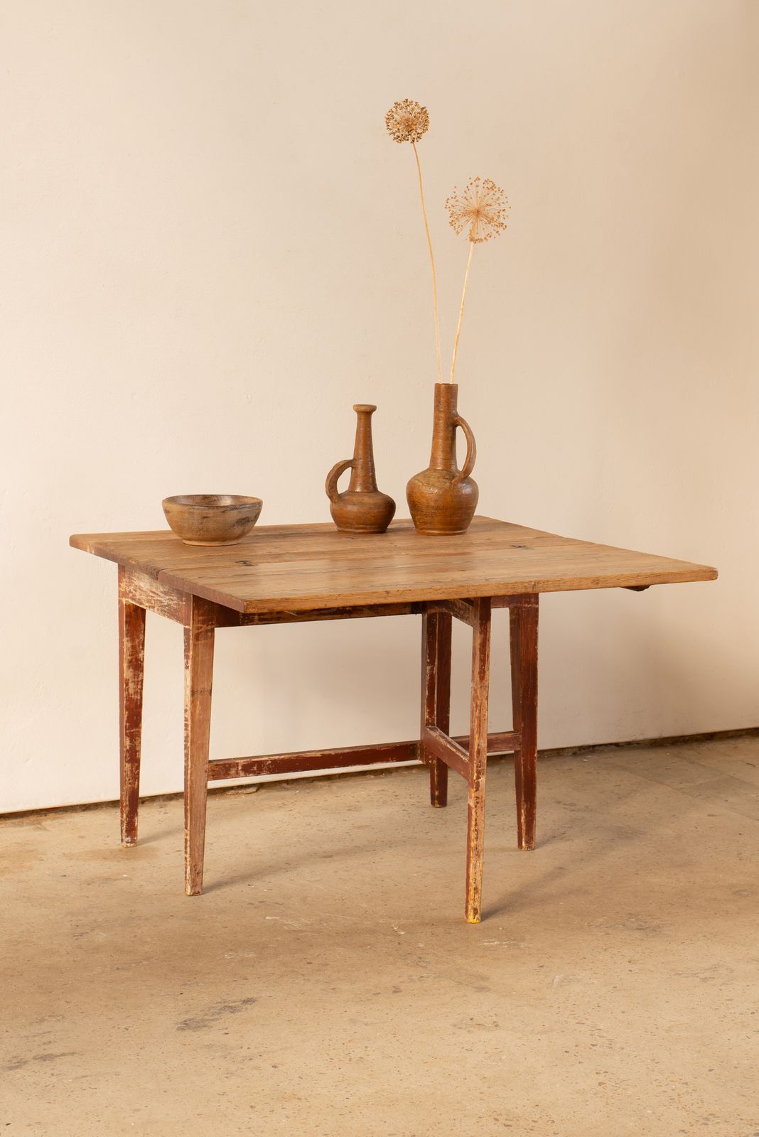 19th Century Swedish Slagbord Table With Original Painted Finish