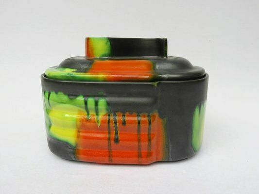 Art Deco Pastry Tin In Ceramic By Ziegler Schaffhausen, 1920s photo vinterior