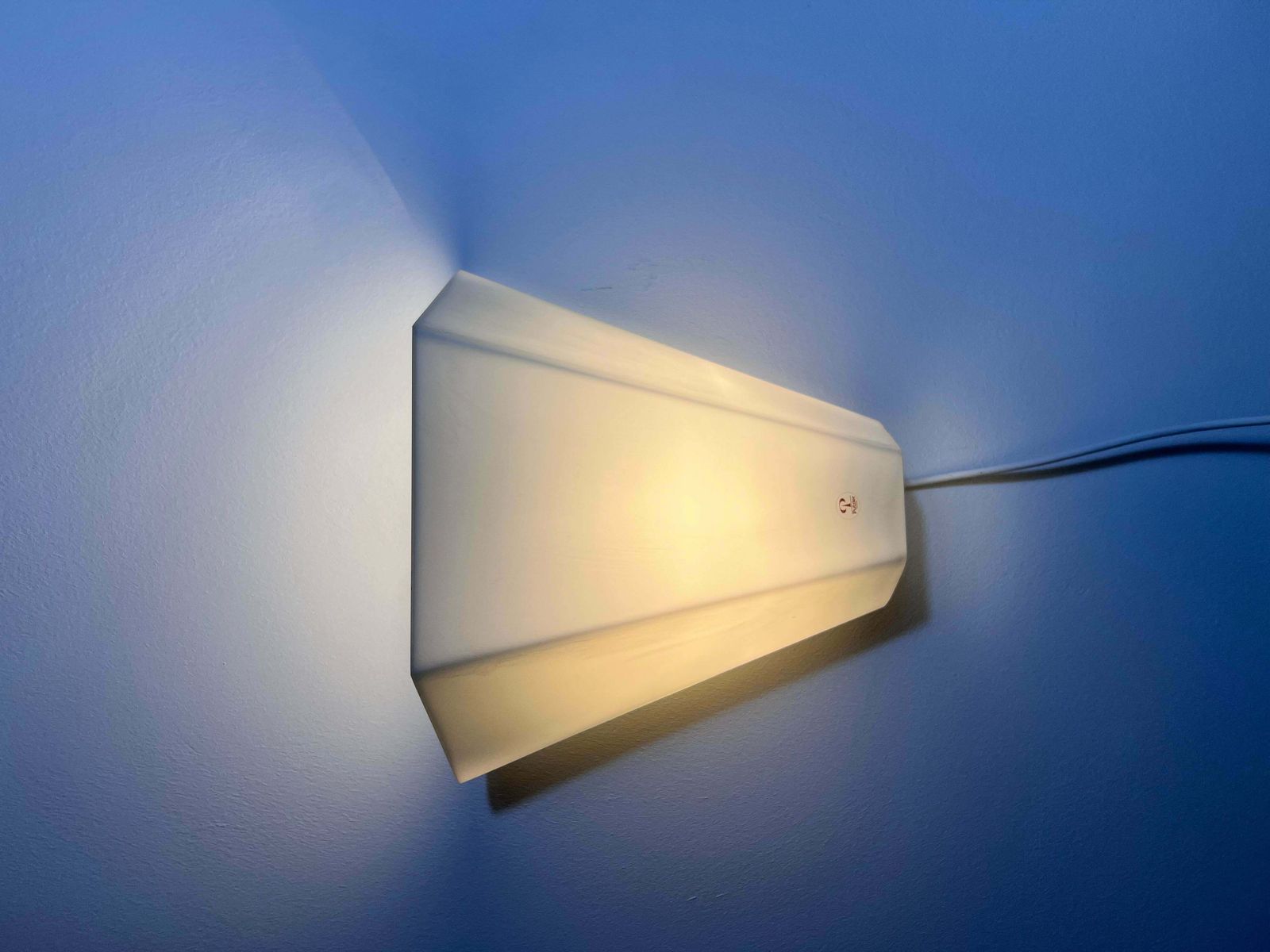 photo for sale Mid Century Glass Wall Lamp By Peill & Putzler, 1970s, Germany