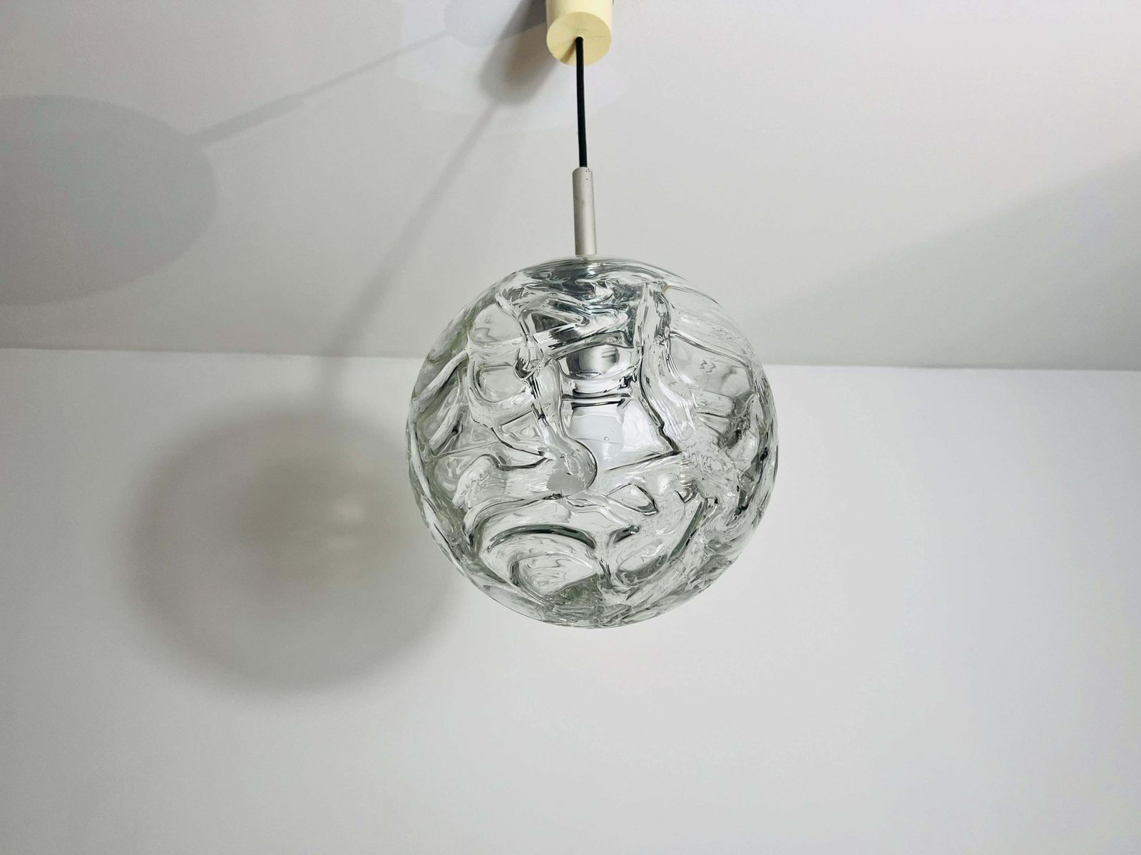 Round Crystal Ice Glass Bowl By Doria, 1960s, Germany photo furniture