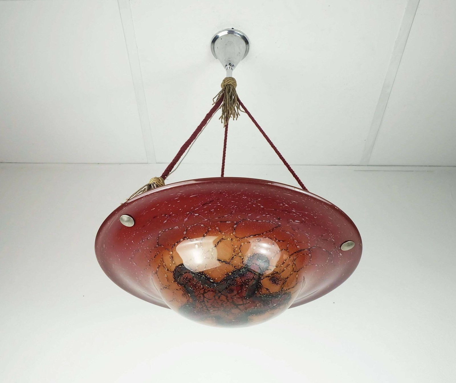 Art Deco Wmf Ikora Pendant Light Ikoraglass 1930s Avantgarde Design photo vinterior