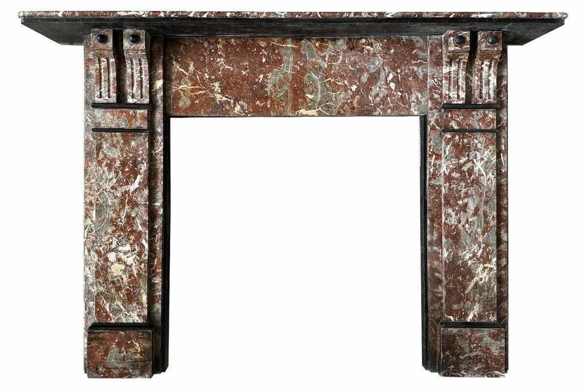 Antique Victorian Fireplace Surround In Rouge Royal Marble photo buy