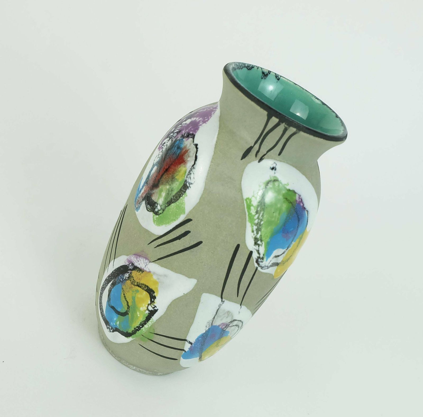 West German Mid Century Vase Bay Keramik Decor 'Delhi' Model 604 14 Early 1960s photo for sale