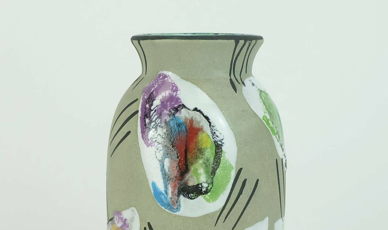 West German Mid Century Vase Bay Keramik Decor 'Delhi' Model 604 14 Early 1960s photo 60.0