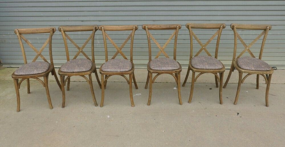 Set Of 6 Bistro Bentwood Style Chairs photo for sale