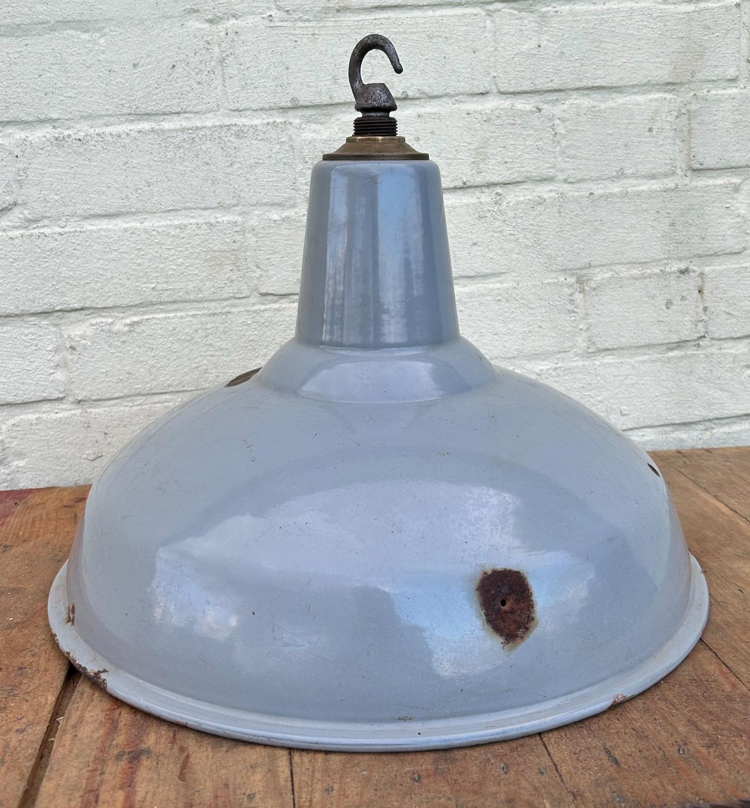 4 Available 1940s Benjamin Industrial Pendant Lamps Light Enamel Antique Vintage Pendant Metal Factory Old Restaurant Cafe photo for sale
