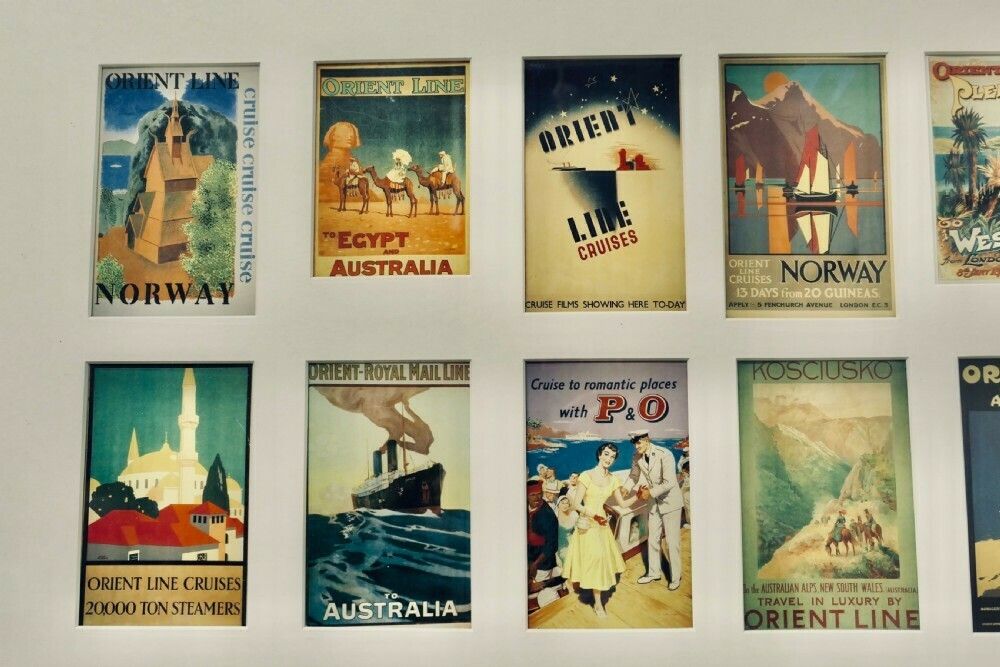 Travel Agent’s P&O Poster, Orient Cruse Lines Advertising photo for sale