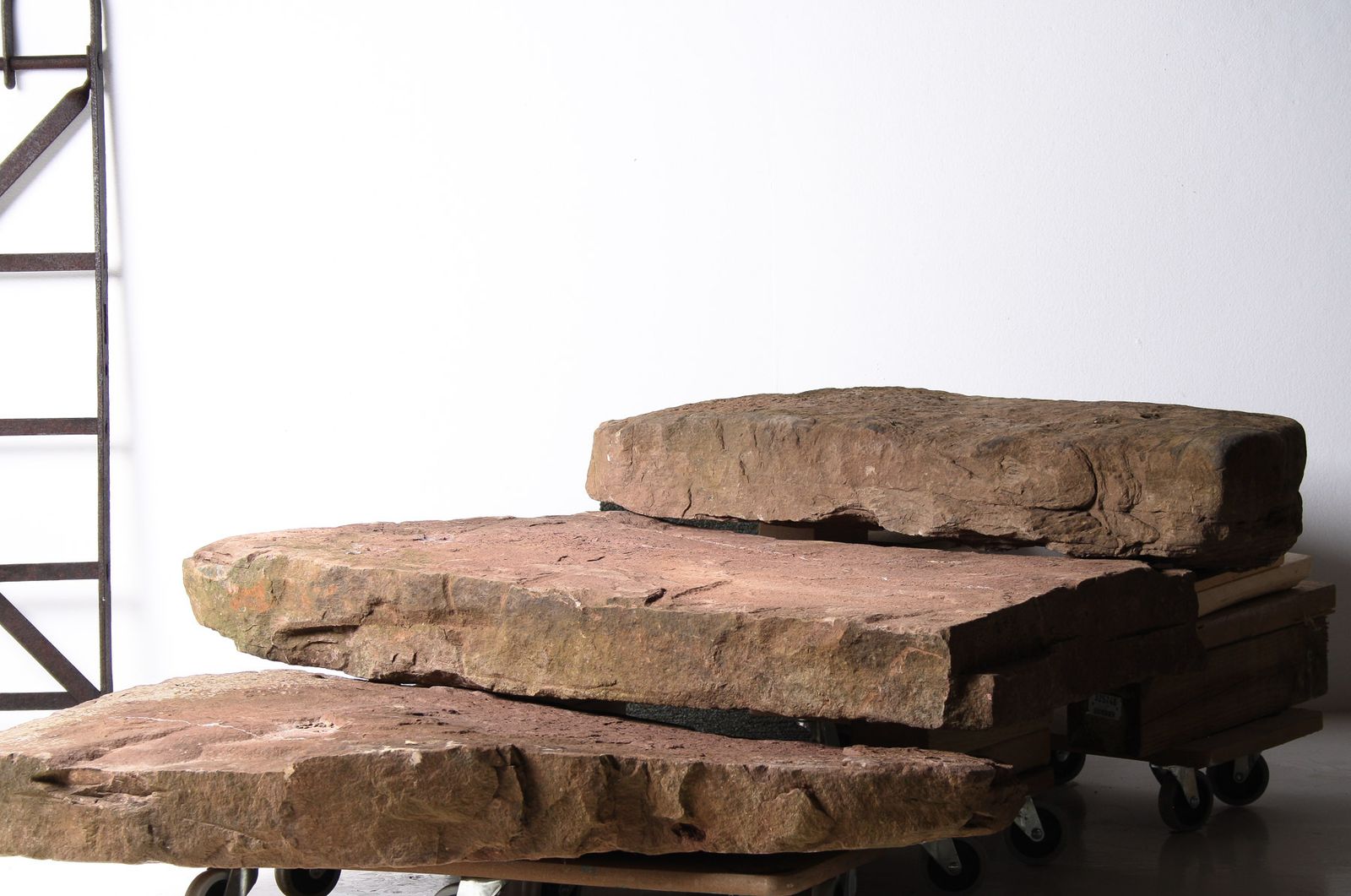 Reclaimed Red Sandstone Garden Steps Monolith Garden Feature Or Stepping Stones photo for sale