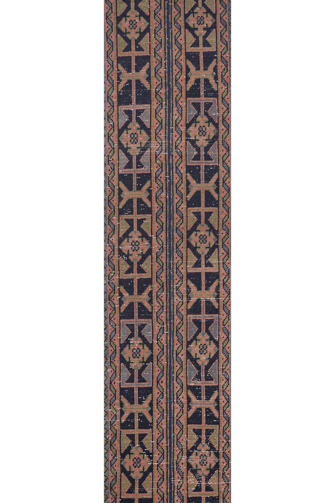 1960s Vintage Turkish Oushak Runner Rug 1'9'' X 21'9'' photo 1000.0