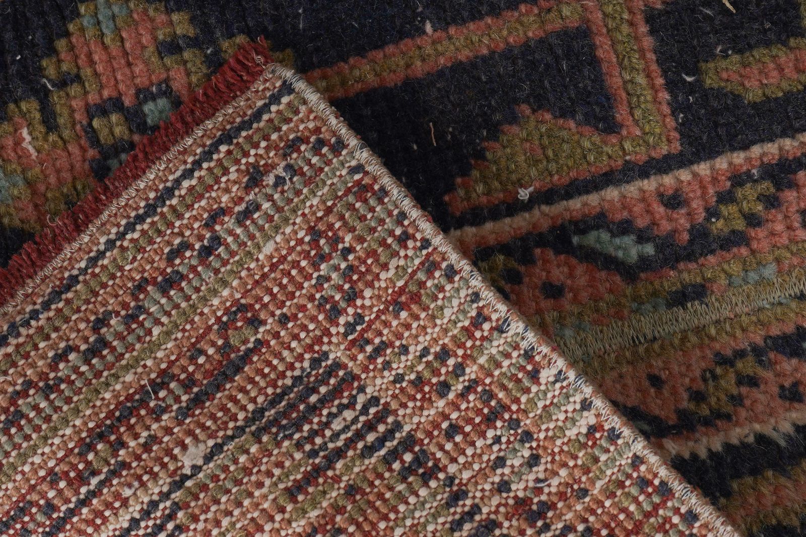 photo for sale 1960s Hand Knotted Anatolian Karapinar Runner   Stair Carpet 1'6'' X 19'8''