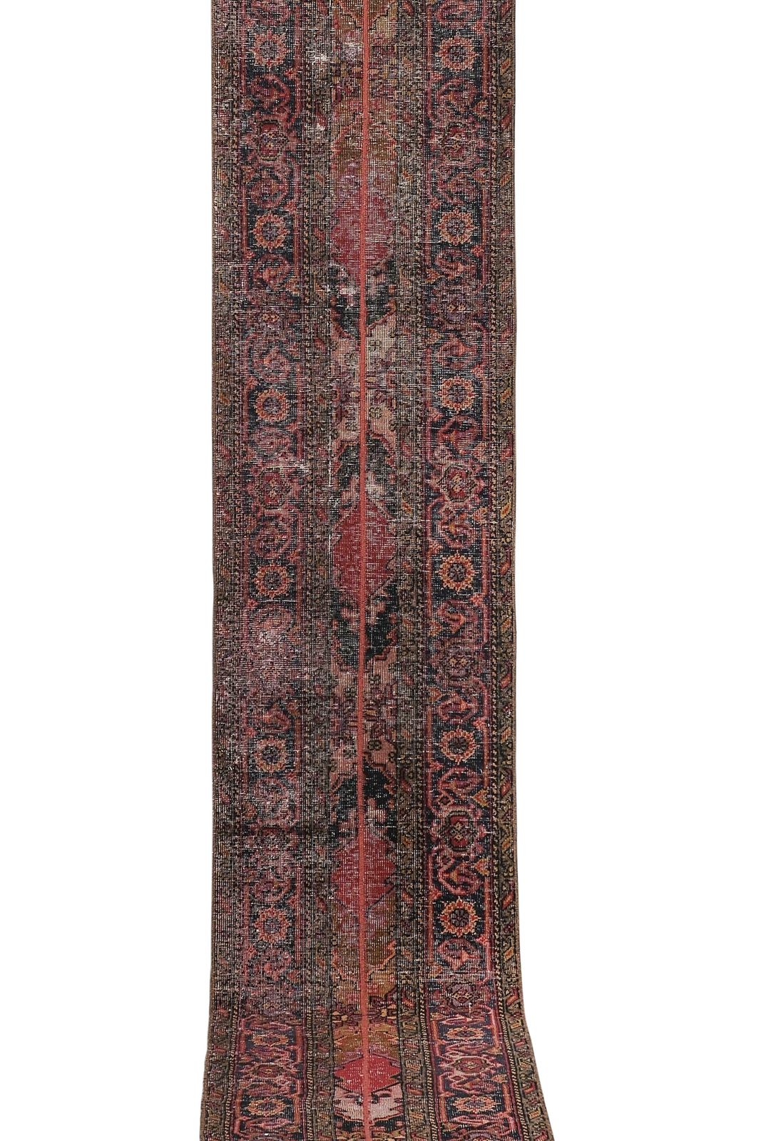 1960s Distressed Extra Long Turkish Runner Rug   Stair Rug 2'1'' X 13'3'' photo for sale