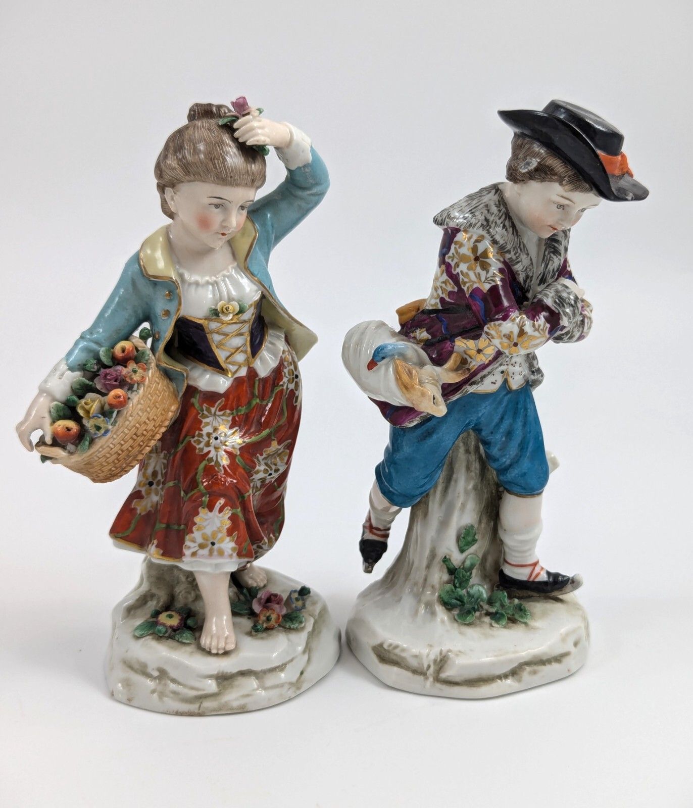 Antique Porcelain Figurines From The "Seasons" Series, Samson, 19th Century photo vinterior