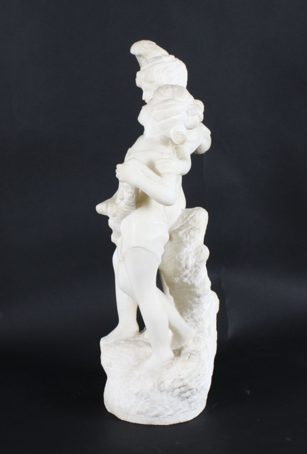 Antique Marble Sculpture Of Two Siblings 20th Century photo 775.0