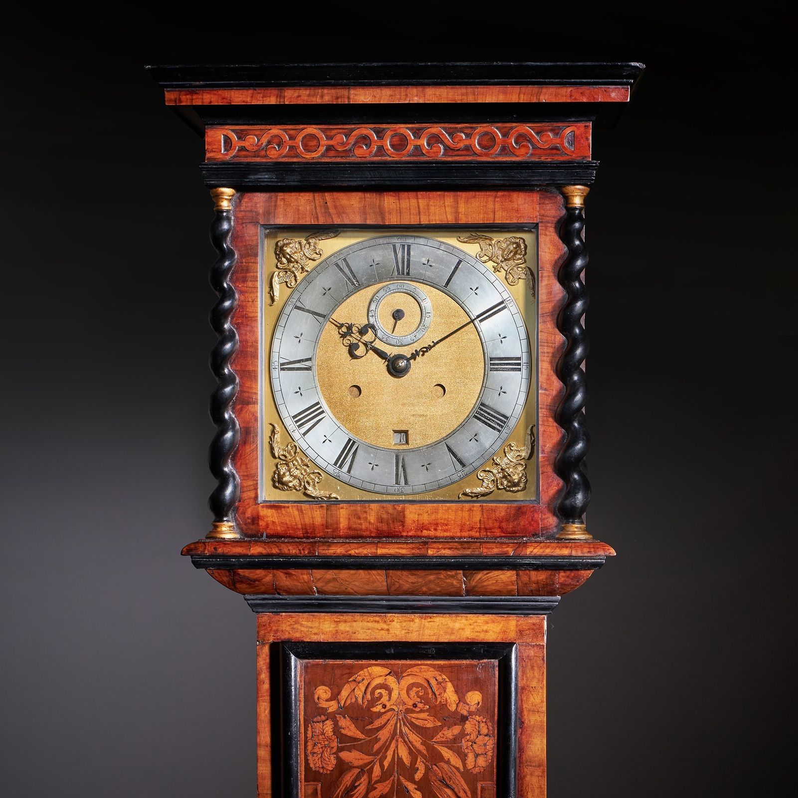 An Exceptional William And Mary 10 Inch Marquetry Longcase Clock By James Clowes, C. 1680 photo buy